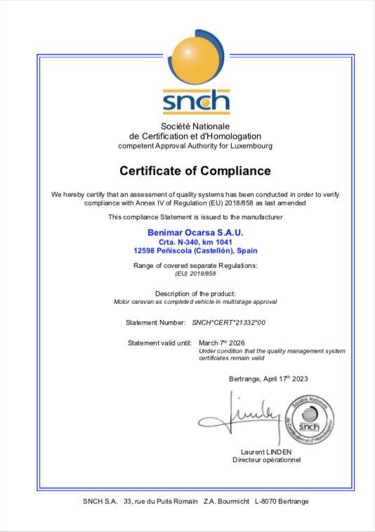 SNCH Certificate