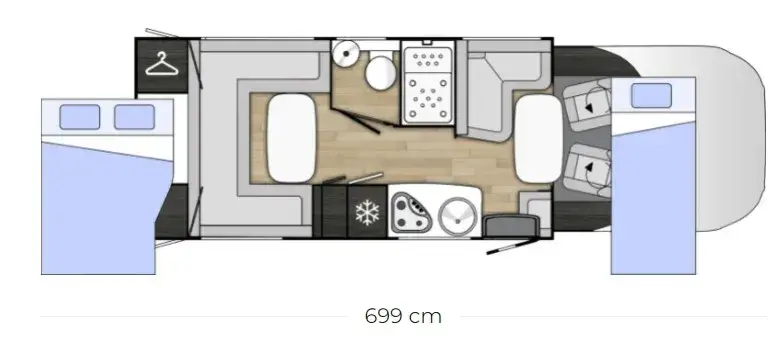 Autocaravanas Camas basculantes - Autocaravanas y sus tipos de distribución interior Autocaravanas Camas basculantes - Autocaravanas y sus tipos de distribución interior