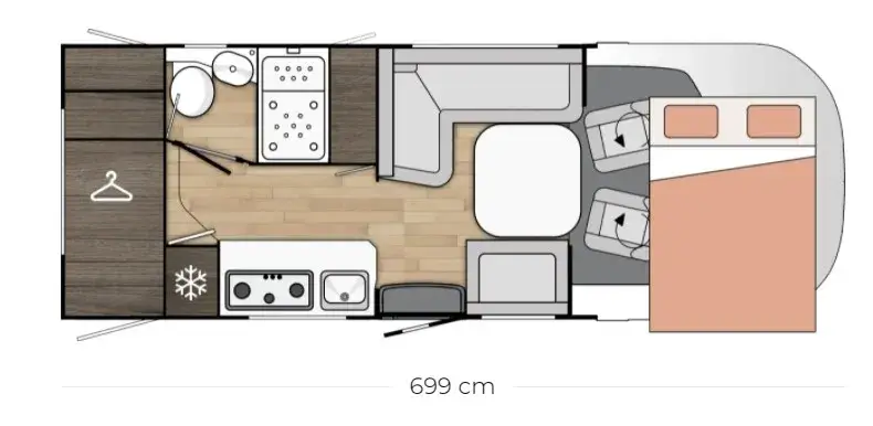 Autocaravanas distribucion Cama transversal - Autocaravanas y sus tipos de distribución interior Autocaravanas distribucion Cama transversal - Autocaravanas y sus tipos de distribución interior